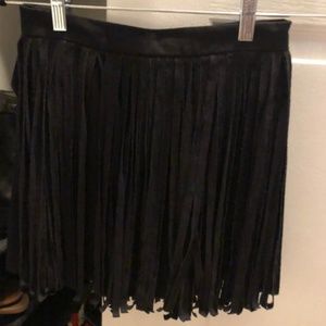 Bb Dakota Suede Fringe Skirt - image 1